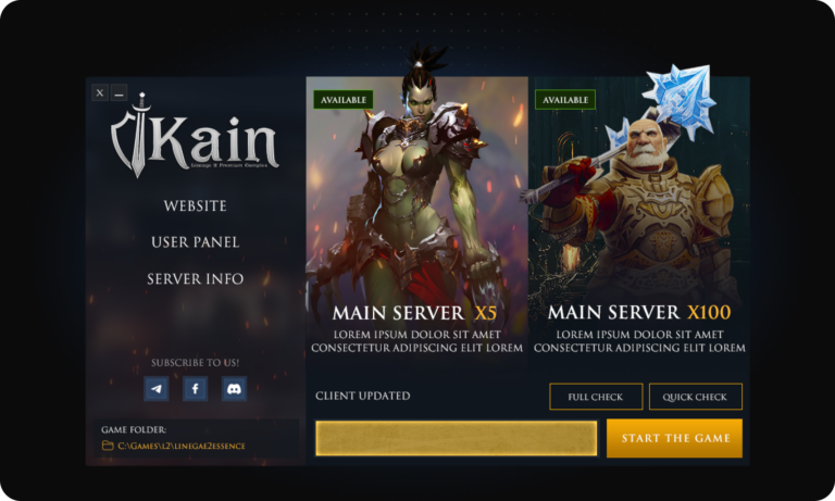 Лаунчер для L2Kain